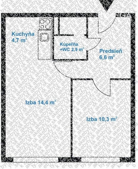 Rezervované NA PREDAJ 1,5 izbový byt TERASA - Košice Západ 39 m2