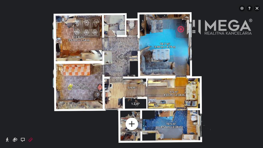 REZERVOVANÉ - NA PREDAJ 4 izbový byt v meste SNINA