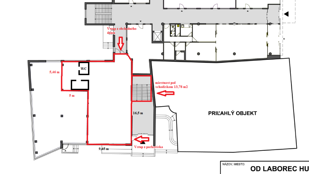 ZNÍŽENÁ CENA - Na prenájom - Lukratívny priestor v centre mesta Humenné