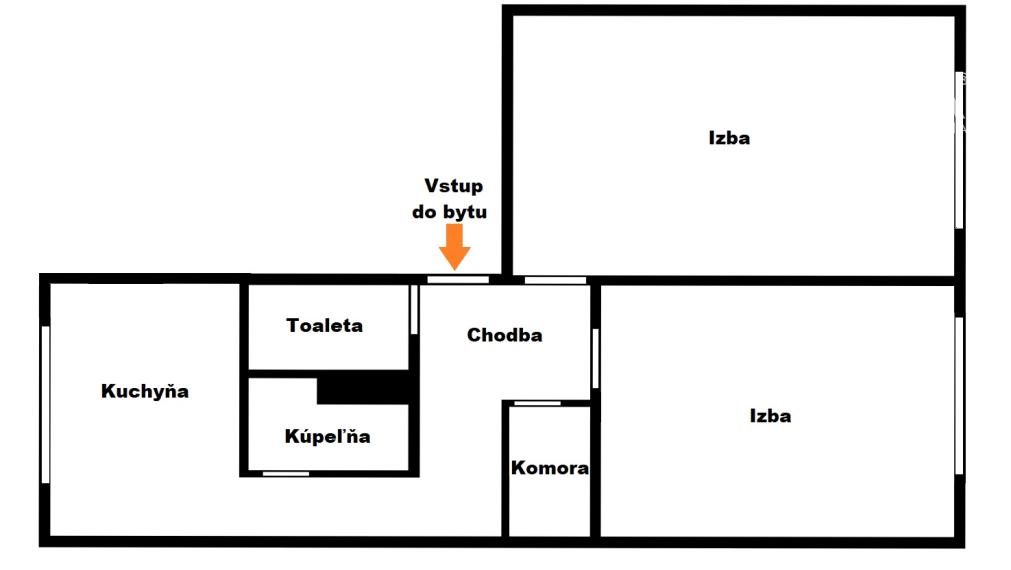 Exkluzívne na predaj skvelý 2 izbový byt v meste Humenné