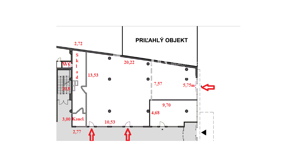 NA PRENÁJOM LUKRATÍVNY PRIESTOR NA NÁMESTÍ v meste Humenné