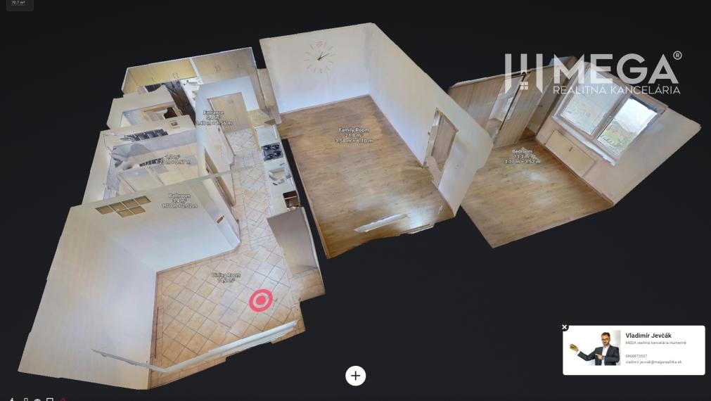 EXKLUZÍVNE 2i byt na Laboreckej ulici v Humennom