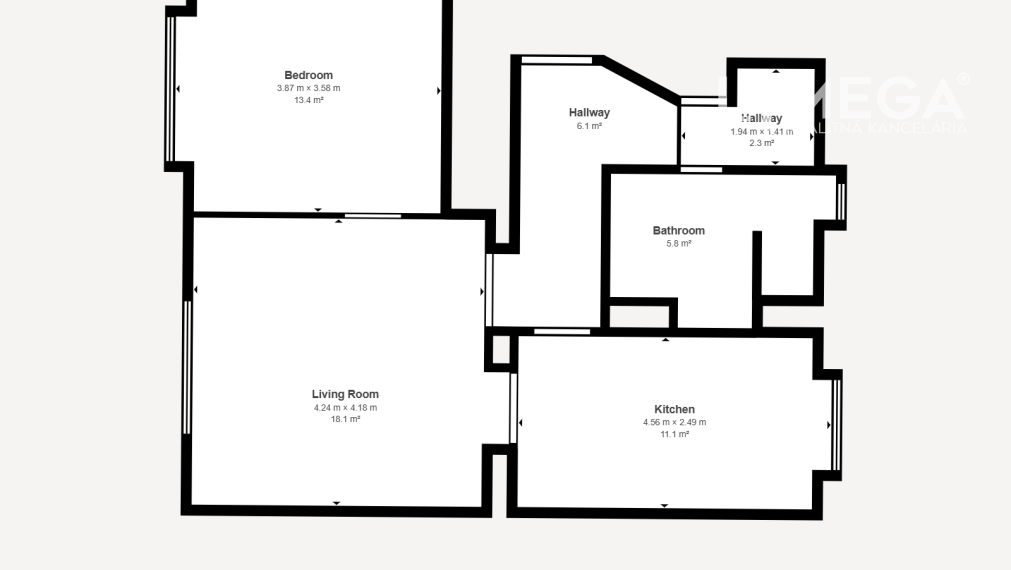 NA PRENÁJOM VEĽKÝ 2-IZBOVÝ BYT 69 m², ul. KRÁTKA, HUMENNÉ