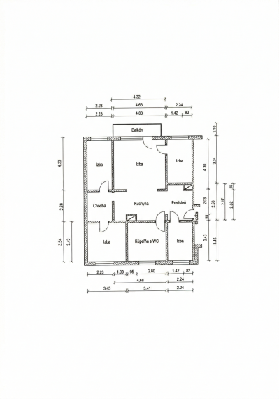 Na predaj veľký 5 izbový byt s balkón na sidl. III v Humennom