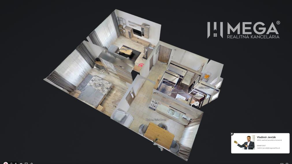 EXKLUZÍVNE NA PRENÁJOM 2-izbový BYT v meste Humenné