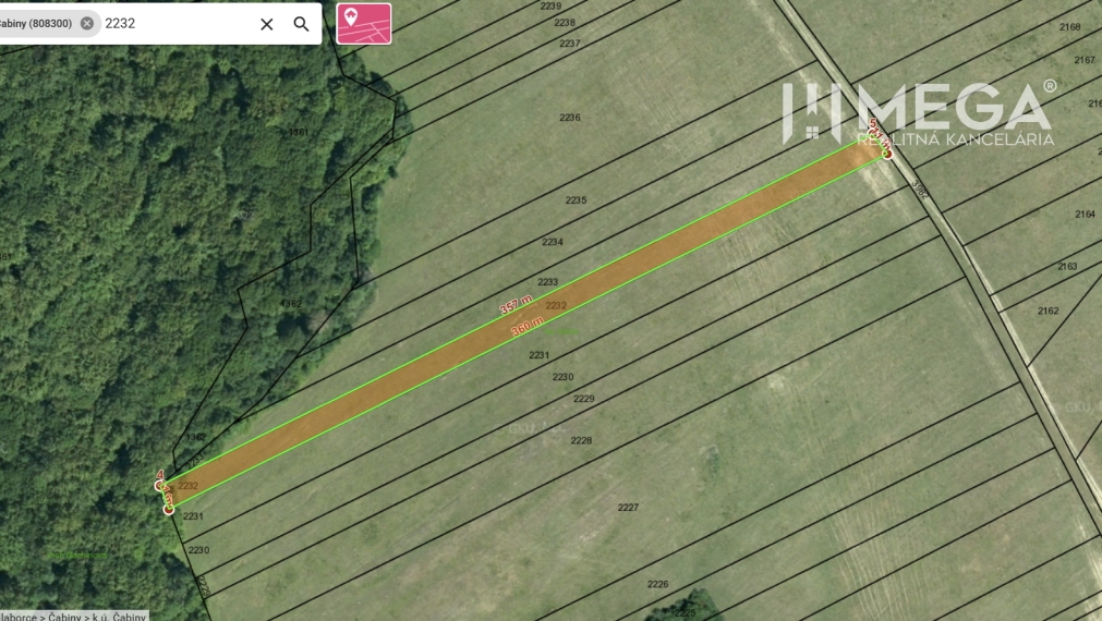 NA PREDAJ POZEMKY V OBCI ČABINY - TOP INVESTIČNÁ PRÍLEŽITOSŤ