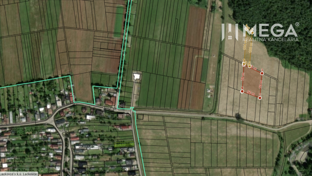 NA PREDAJ TRI INVESTIČNÉ POZEMKY CENA 18€/m² - obec LACKOVCE