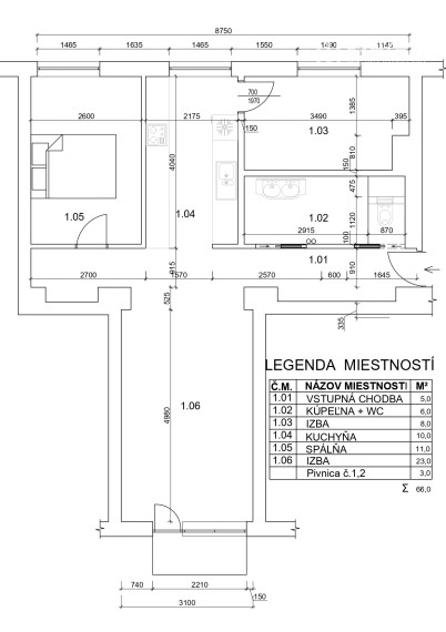 Predaj 3 izbový byt s balkónom - Humenné, Ševčenkova
