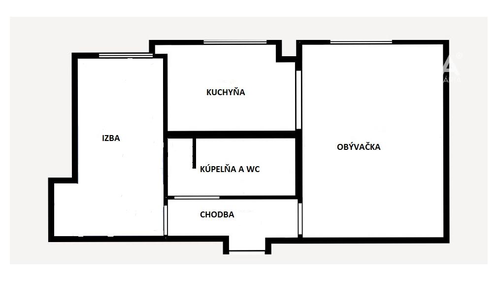 Na predaj 2-izbový byt 55 m² v centre Humenného