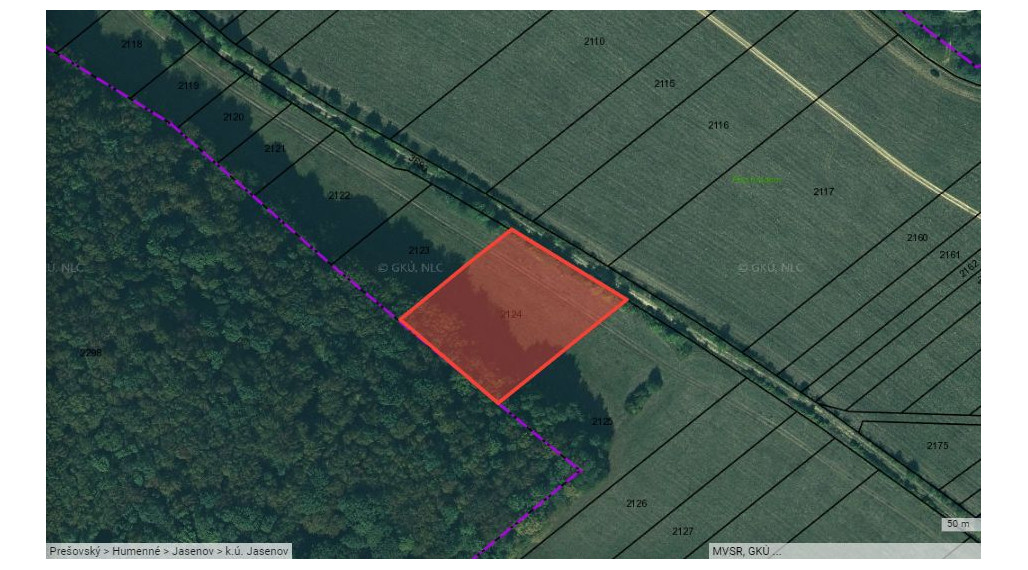 NA PREDAJ - investičný pozemok v obci Jasenov