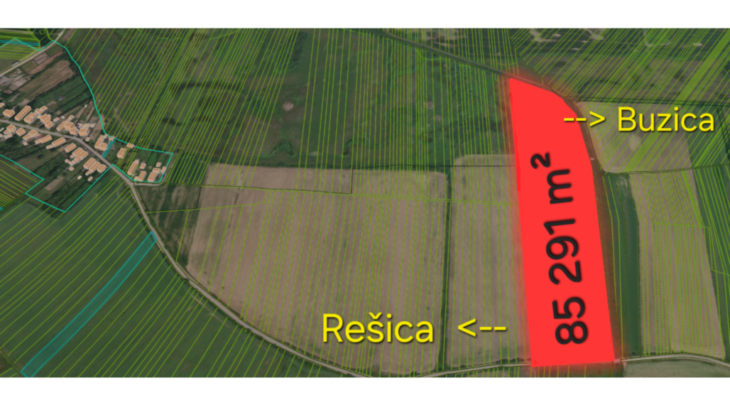 NA PREDAJ: Investičný pozemok 85 291 m² – Rešica, Košice-okolie