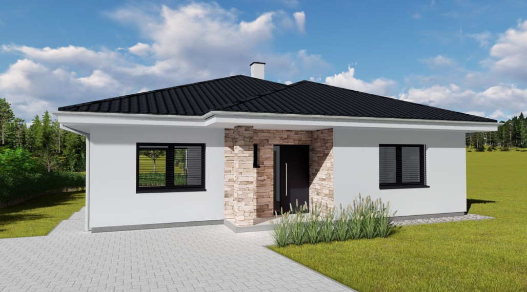 NA PREDAJ Moderný bungalov na výnimočnom mieste v obci Závadka