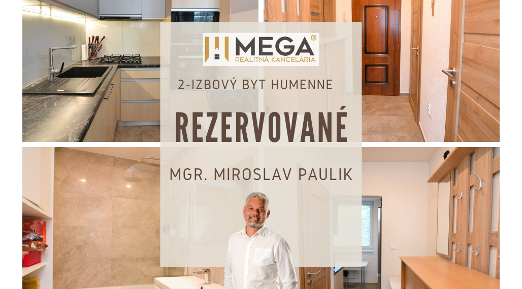 REZERVOVANÉ - PREDAJ ZREKONŠTRUOVANÉHO 2-IZBOVÉHO BYTU (50 m2) S LODŽIOU HUMENNÉ