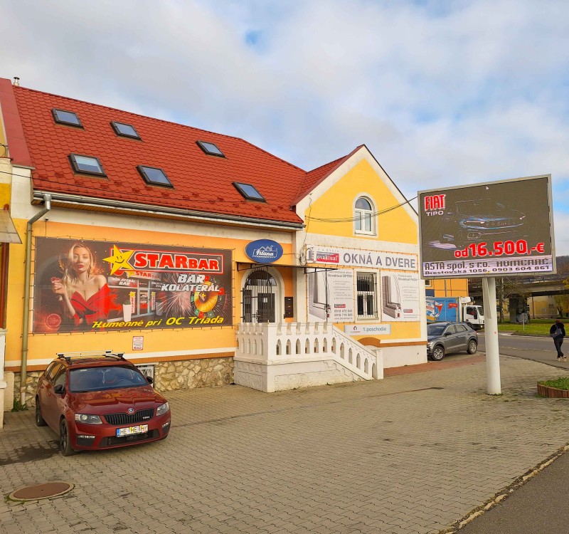EXKLUZÍVNE  na prenájom obchodný priestor v meste Humenné