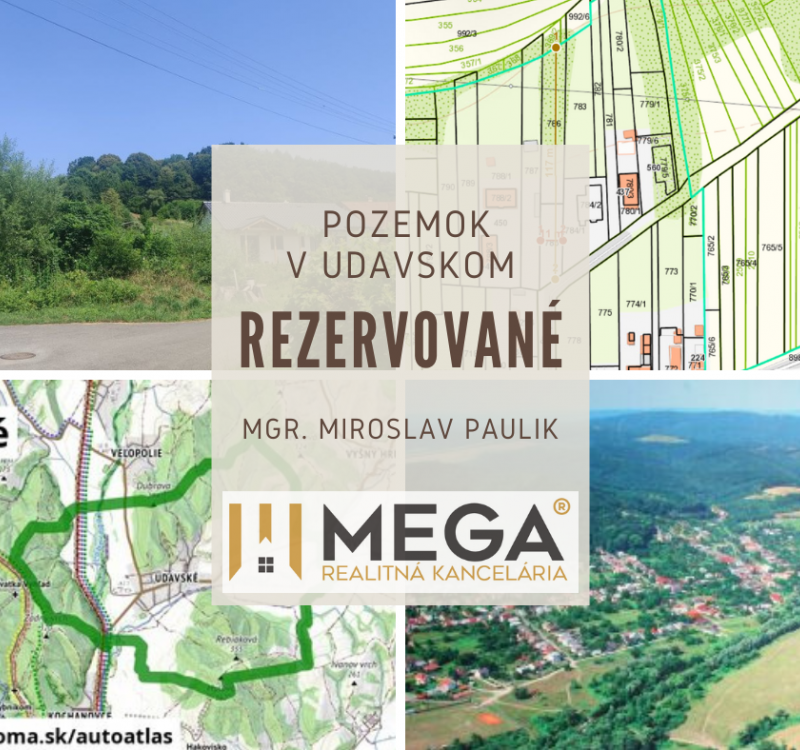 REZERVOVANÉ - PREDAJ stavebného pozemku v obci UDAVSKÉ