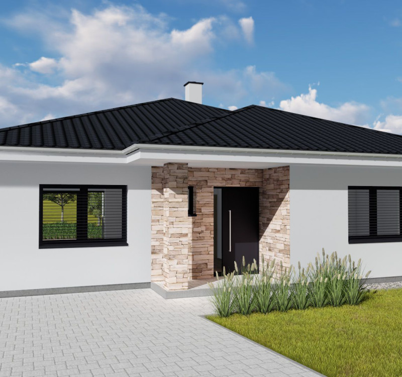 NA PREDAJ Moderný bungalov na výnimočnom mieste v obci Závadka