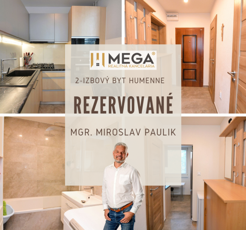 REZERVOVANÉ - PREDAJ ZREKONŠTRUOVANÉHO 2-IZBOVÉHO BYTU (50 m2) S LODŽIOU HUMENNÉ