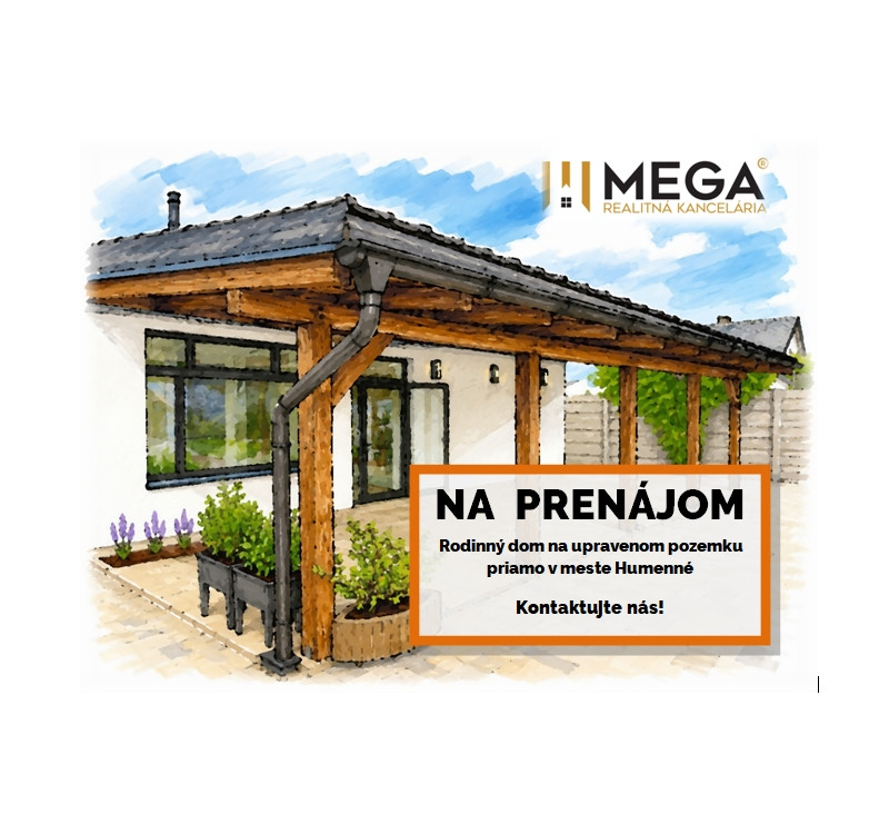 Na prenájom nadštandardný rodinný dom v meste Humenné